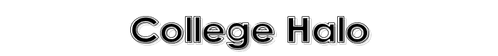 College Halo font